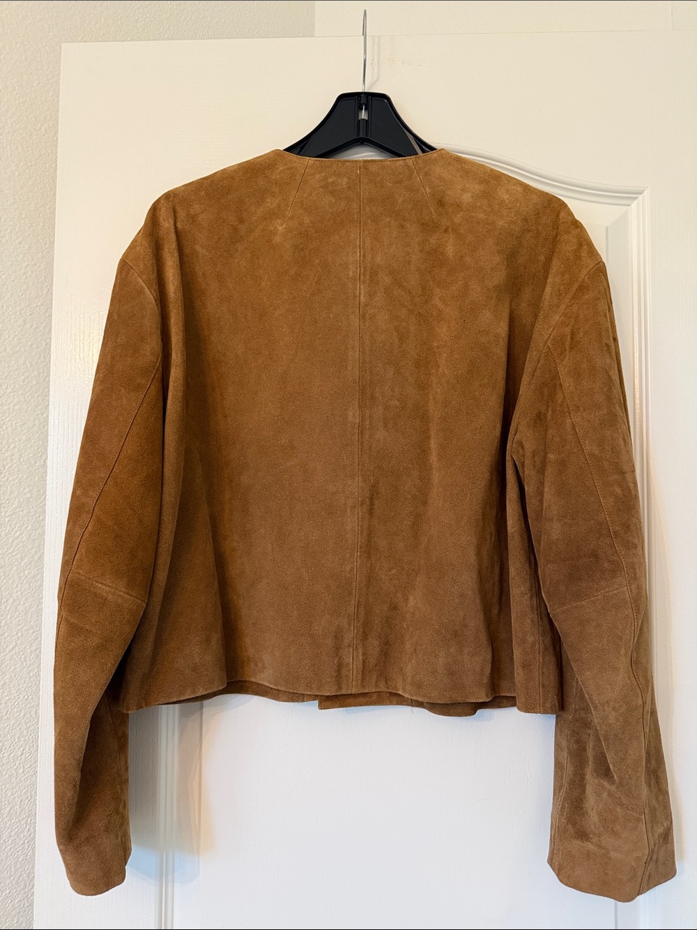 Madewell Chestnut Suede Button-Front Cardigan Jacket - Picture 4 of 4
